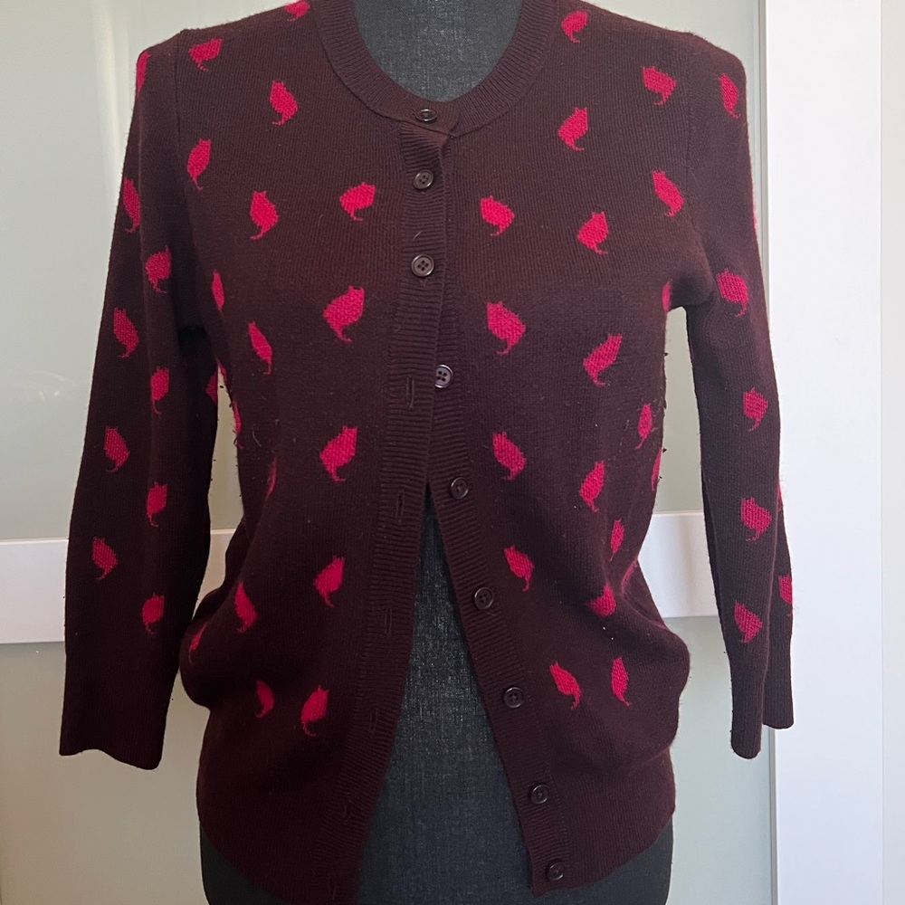 Banana Republic Cat Print Cardigan